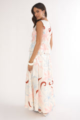 Salty Sea Side Bow Maxi Skirt Floral