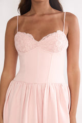 I'm Yours High-Low Hem Maxi Dress Pink
