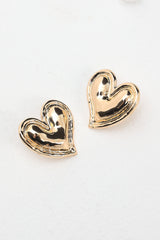All My Love Heart Earrings Gold