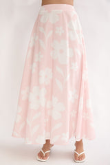 Under The Moons A-Line Maxi Skirt Floral